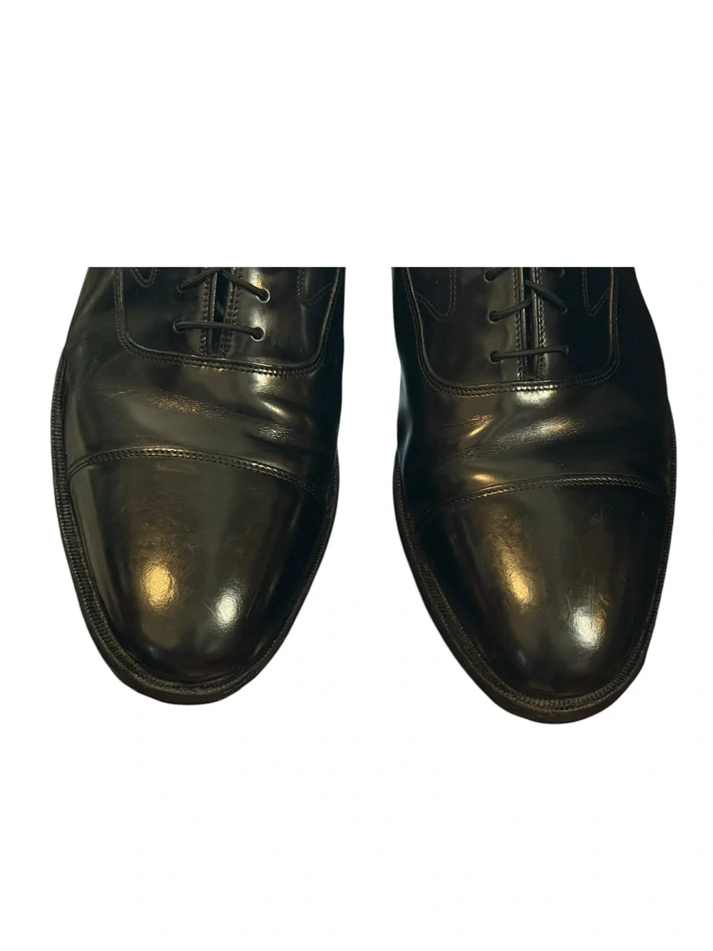 Johnston & Murphy Optima Comfort Black Leather Cap Toe Oxford Dress Shoes 13 E/C